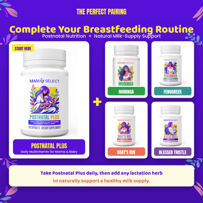 Postnatal Plus multivitamin bottle with white label, supplement jar for postpartum